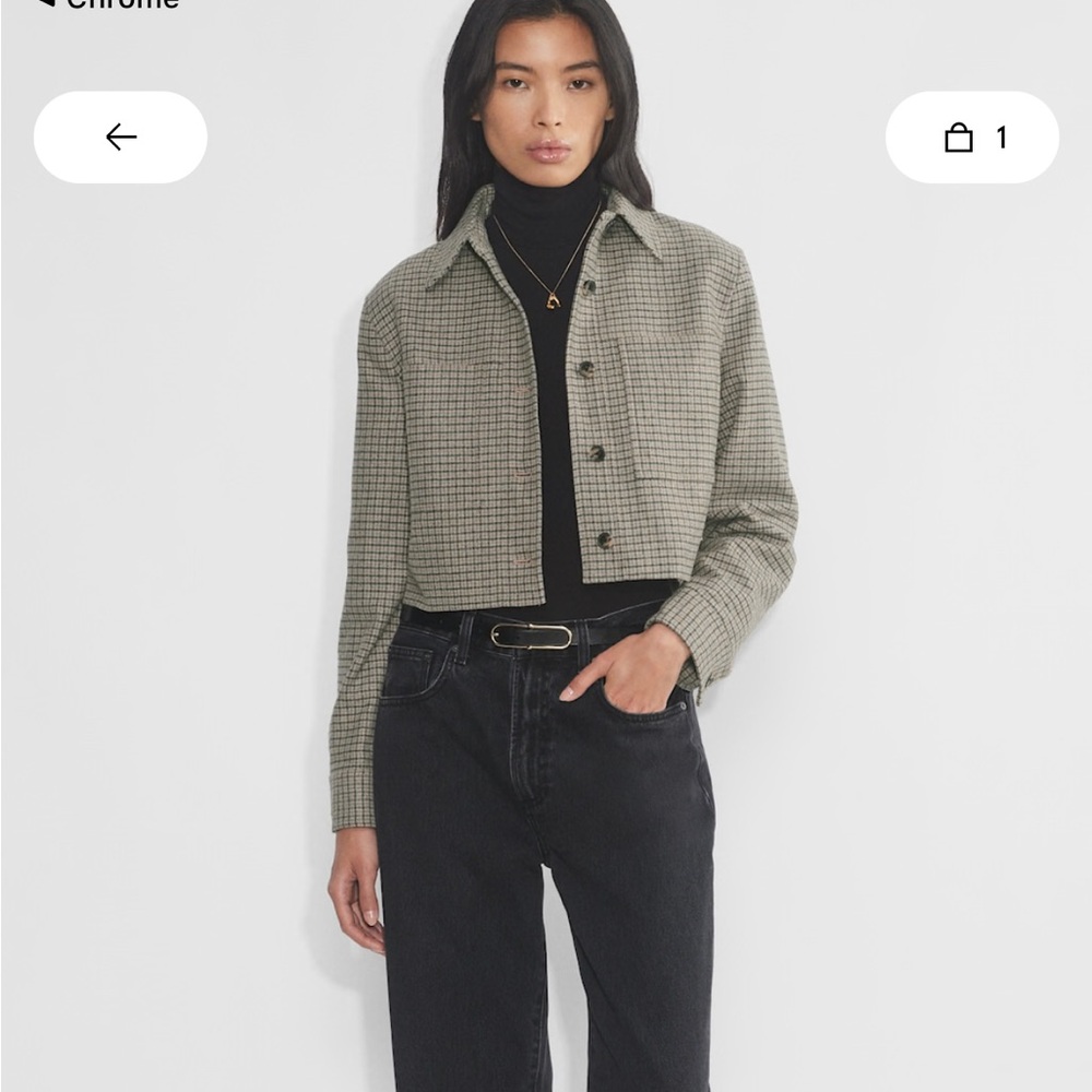 Aritzia Wilfred Cropped Jacket - Precision Wool